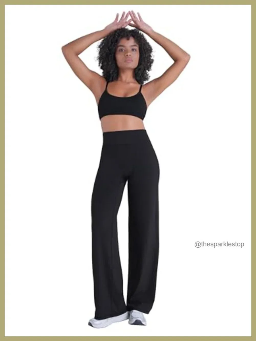 Butt Lifting Wide Leg Yoga Pants High Waist Tummy Control No Front Seam Scrunch